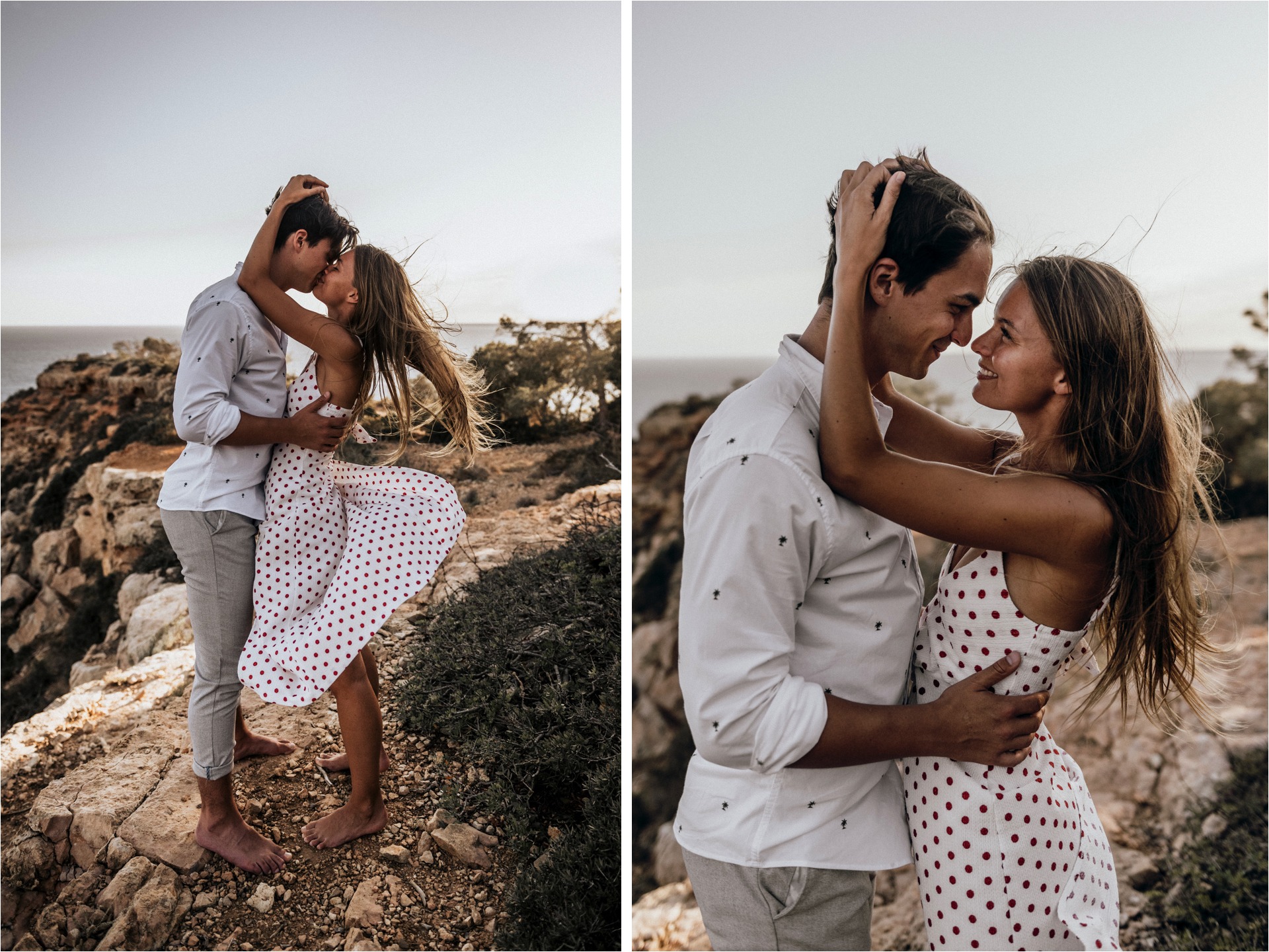 Mallorca cliffside love story